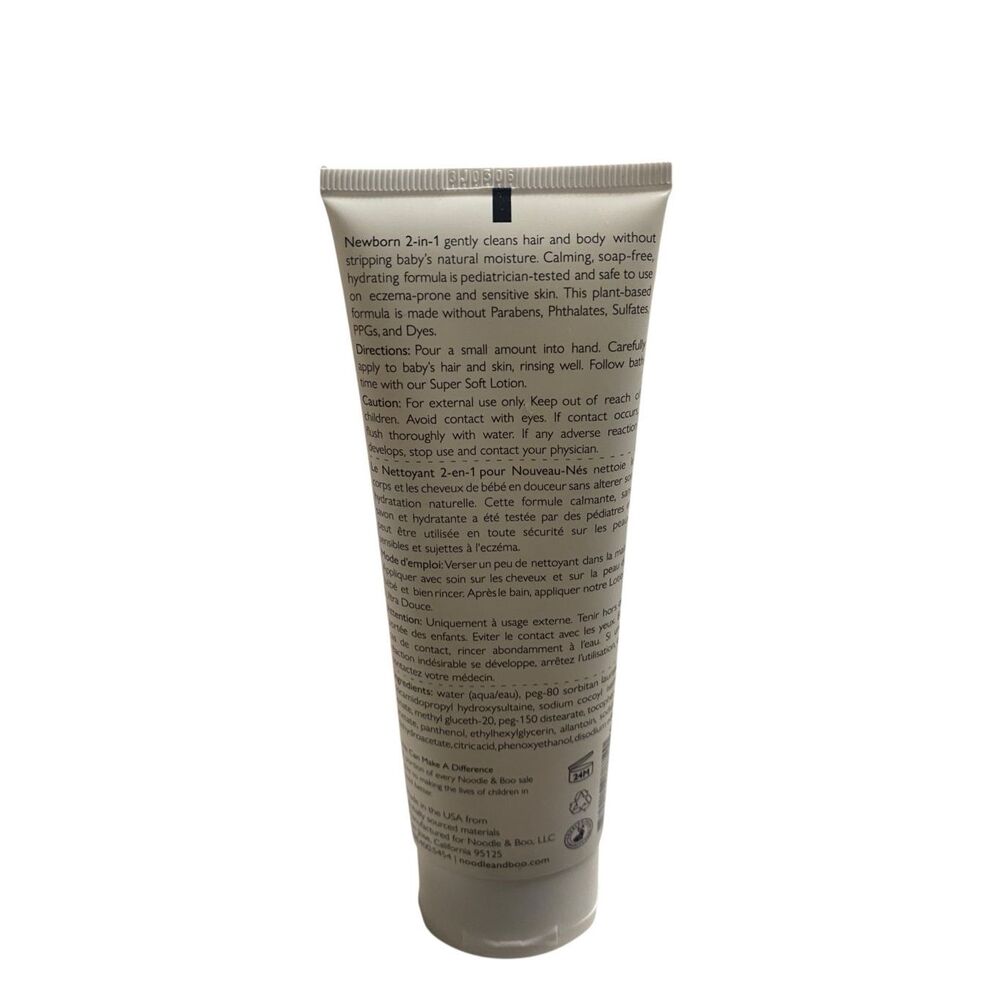 Noodle & Boo Newborn 2-in-1 Hair & Body Wash Fragrance Free Tearless 4oz Sealed - Picture 2 of 2